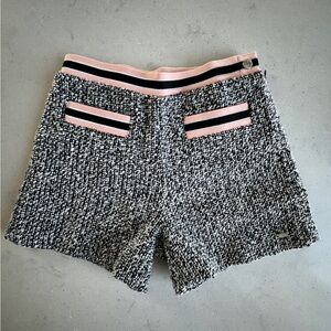 Karl Lagerfeld Black and Pink Tweed Kids Shorts